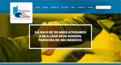 Desktop Screenshot of negociodachina.com.br